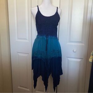 Blue Ombre Spaghetti Strap Dress Size Small